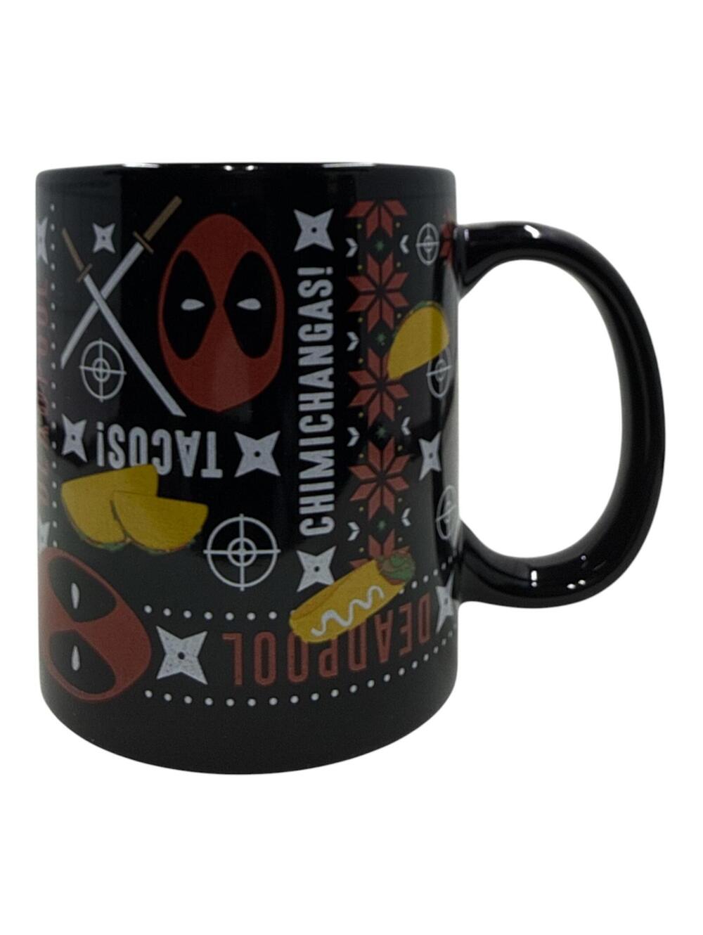 Deadpool Chimichangas Black Ceramic Coffee Mug